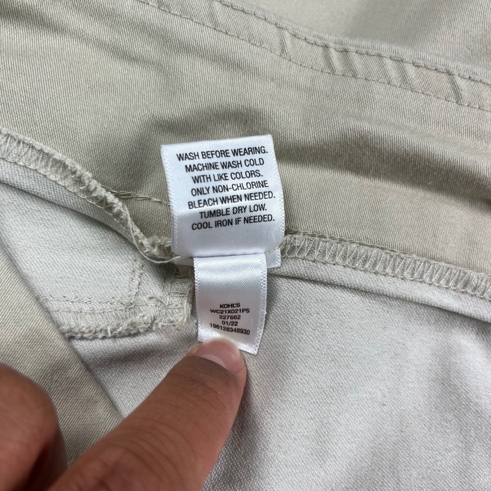 Croft & Barrow Effortless Stretch Bermuda Shorts Womens 18W Khaki Tan Pull On - Picture 11 of 14